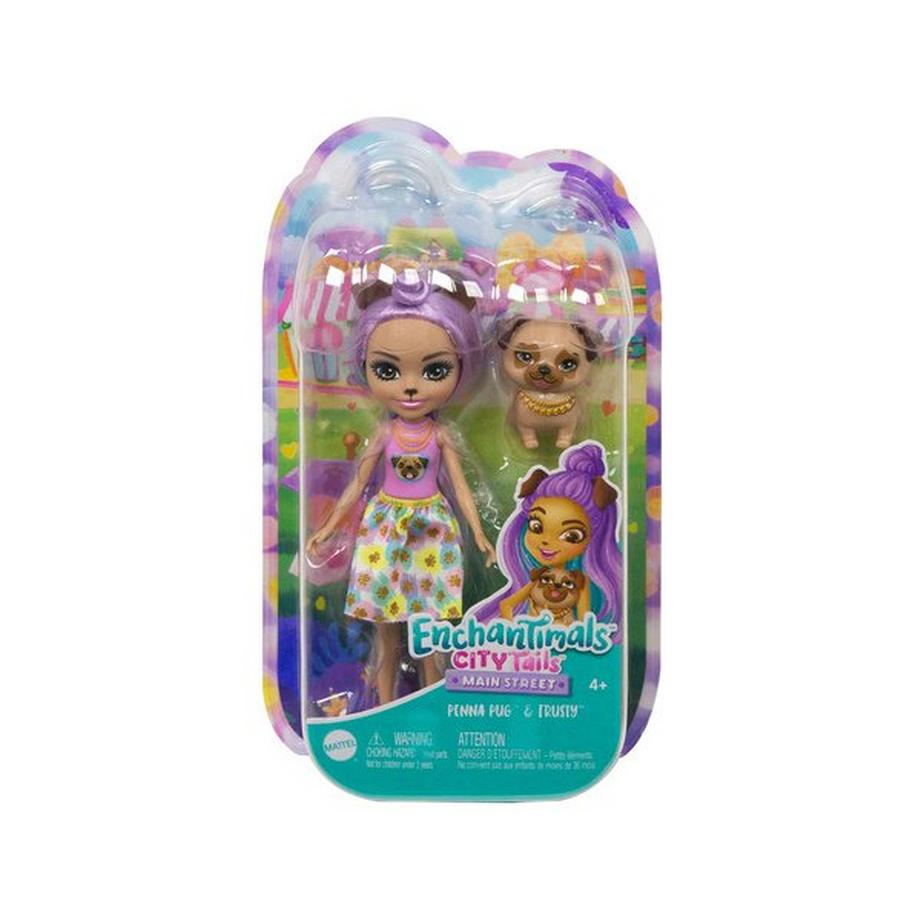 Enchantimals  Poupée Penna Pug de City Tails  