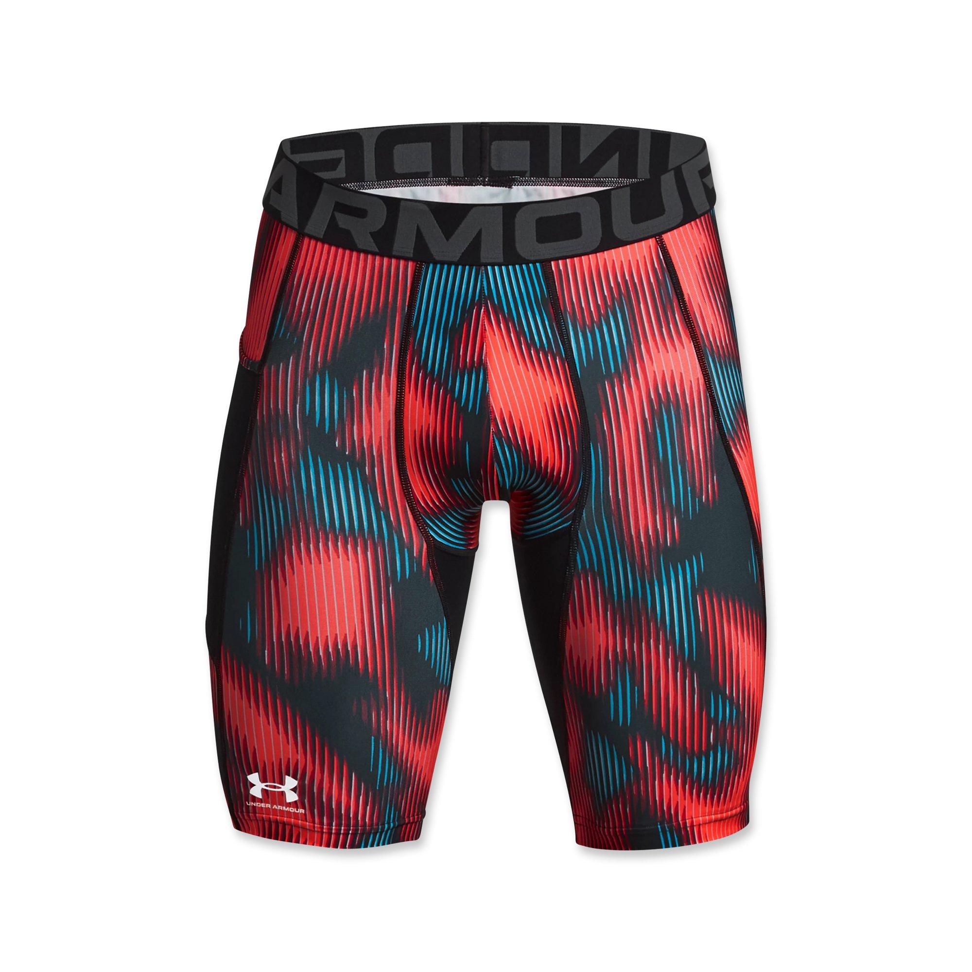 UNDER ARMOUR UA HG Prtd Long Shorts RED Kurze Sport Tights Online   10001705076 01