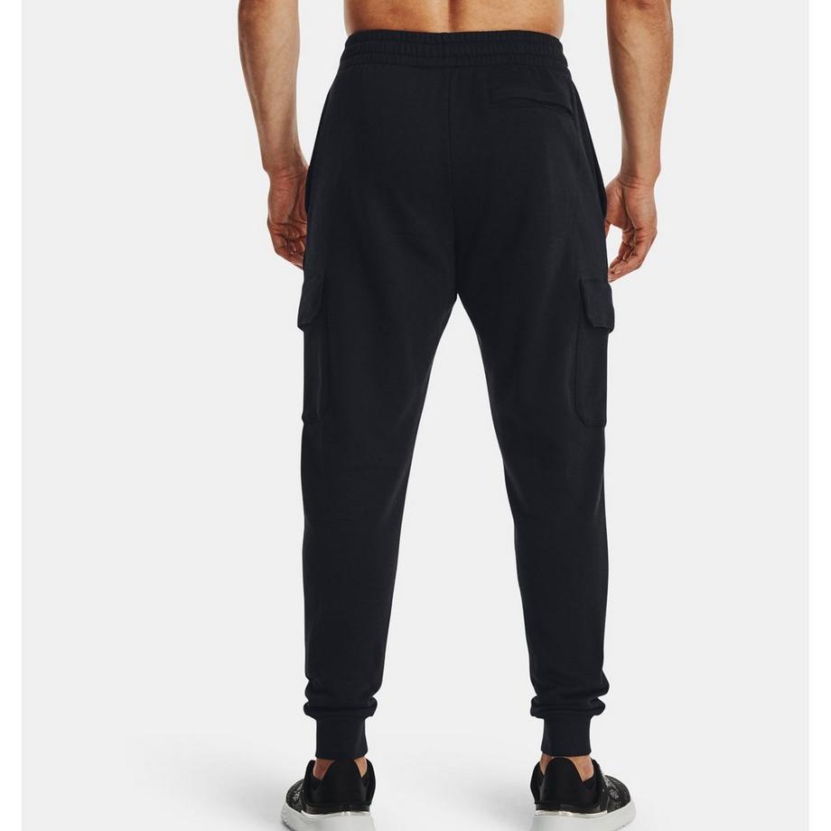 UNDER ARMOUR UA Rival Fleece Cargo Jogger-BLK Cargohose, Regular Fit 