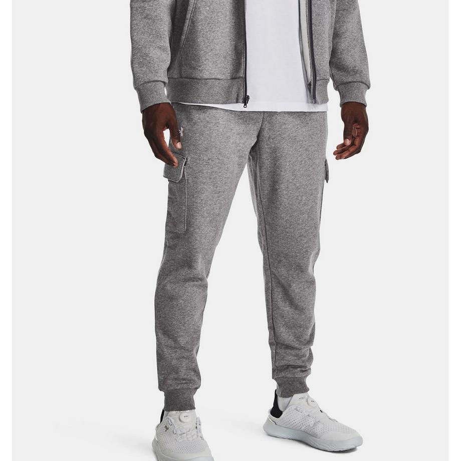 UNDER ARMOUR UA Rival Fleece Cargo Jogger-BLK Cargohose, Regular Fit 