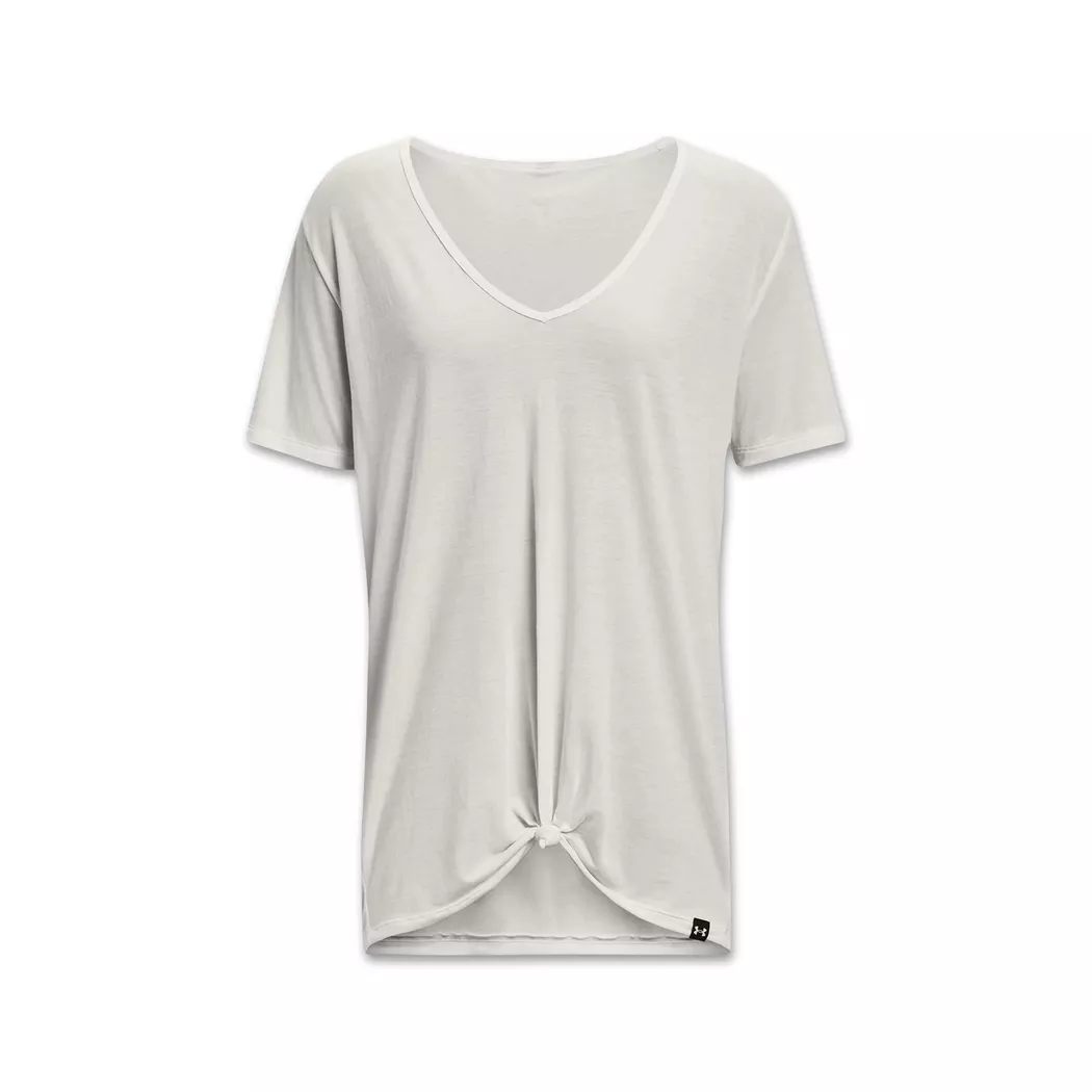 Under Armour - T-Shirt, Pjt Rck Completer Deep V T-WHT, S, Ecru