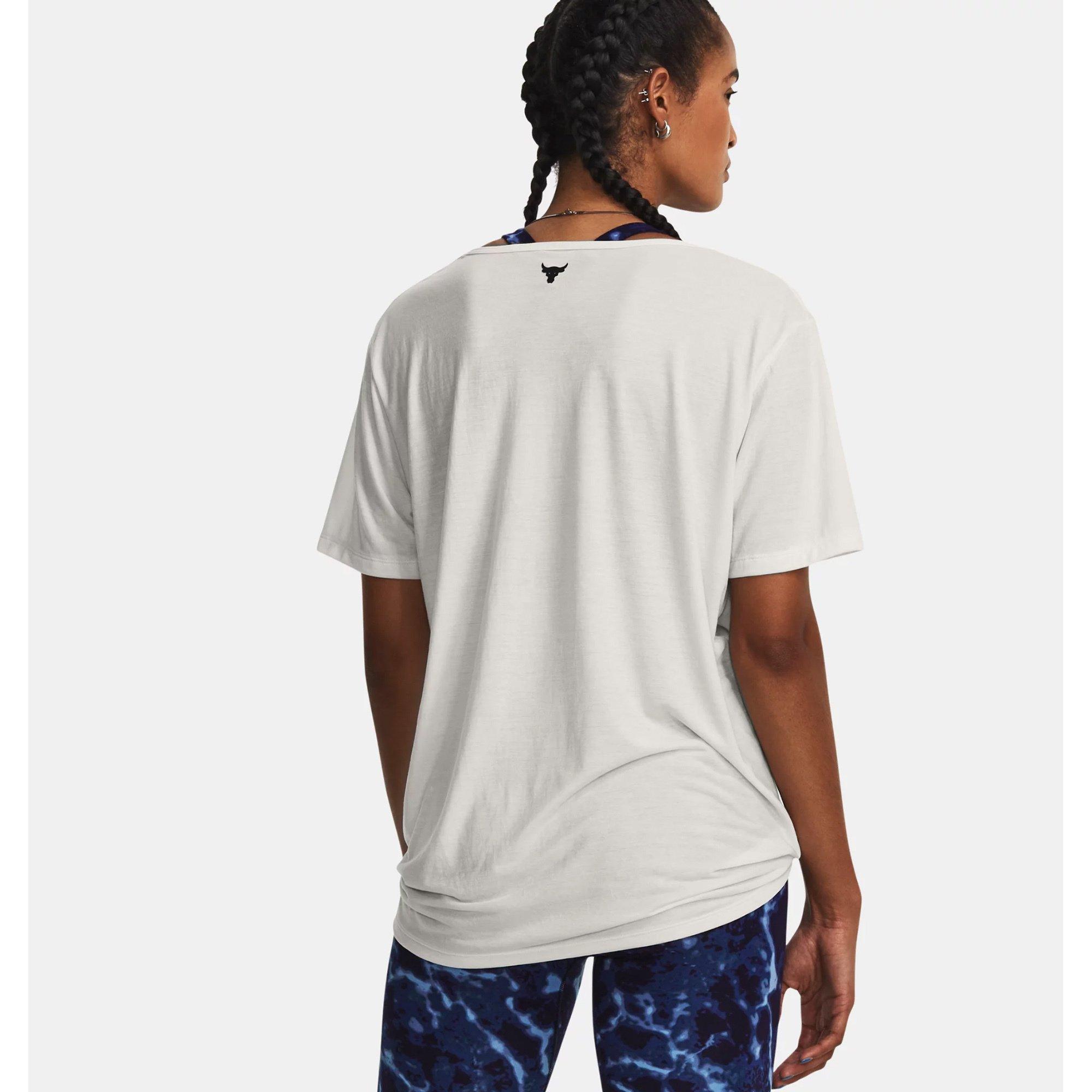 UNDER ARMOUR Pjt Rck Completer Deep V T-WHT T-Shirt 