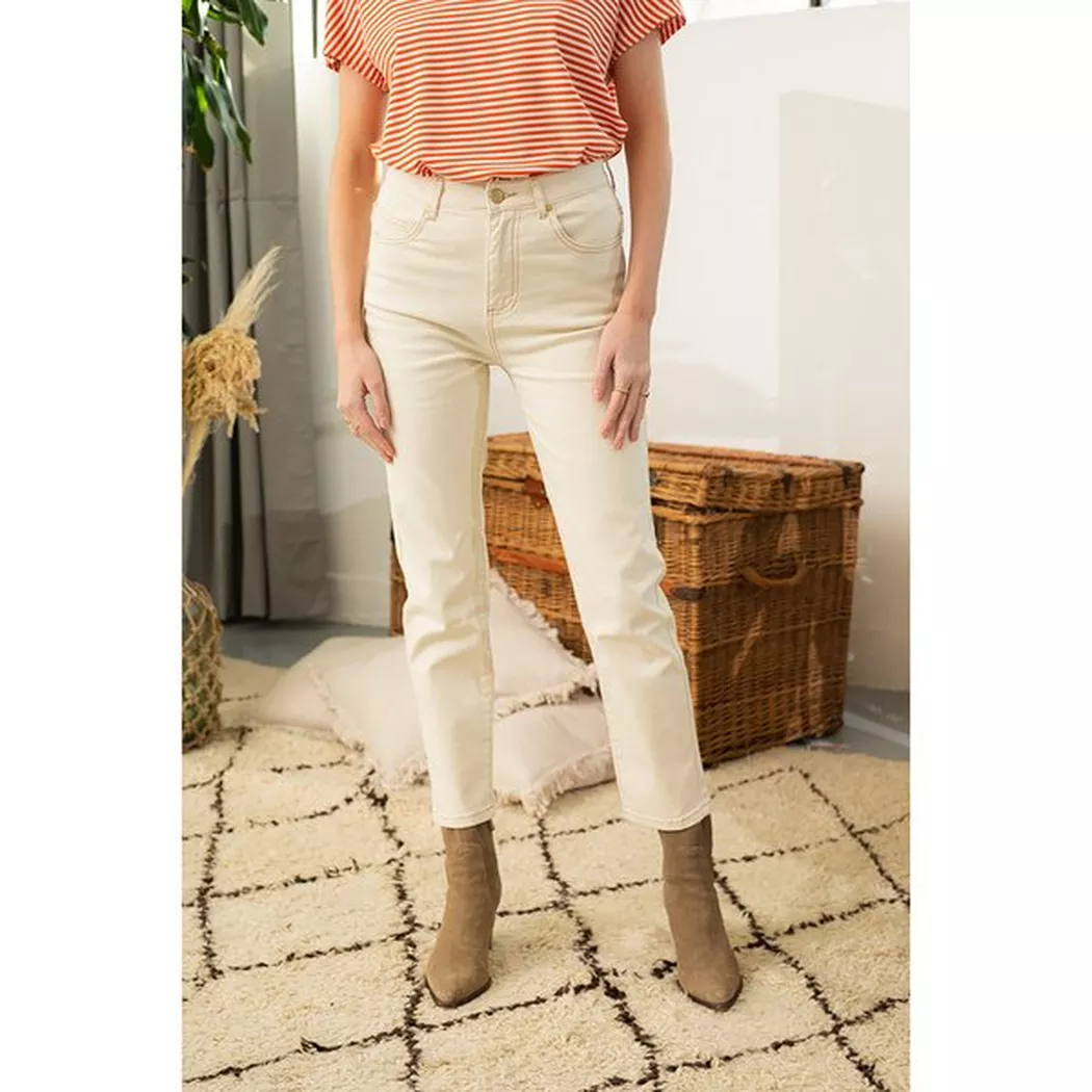 La Petite Etoile - Jeans, für Damen, Beige, Größe 42