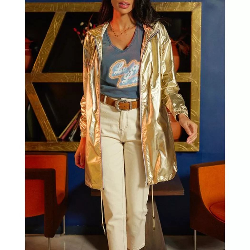 La Petite Etoile - Regenjacke, für Damen, Gold, Größe 38