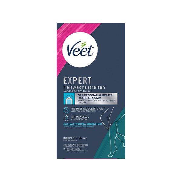 Image of Veet Expert Kaltwachsstreifen Körper & Beine - 20Stück