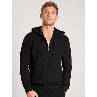 CALIDA Felpa con cappuccio full zip con strisce a contrasto  