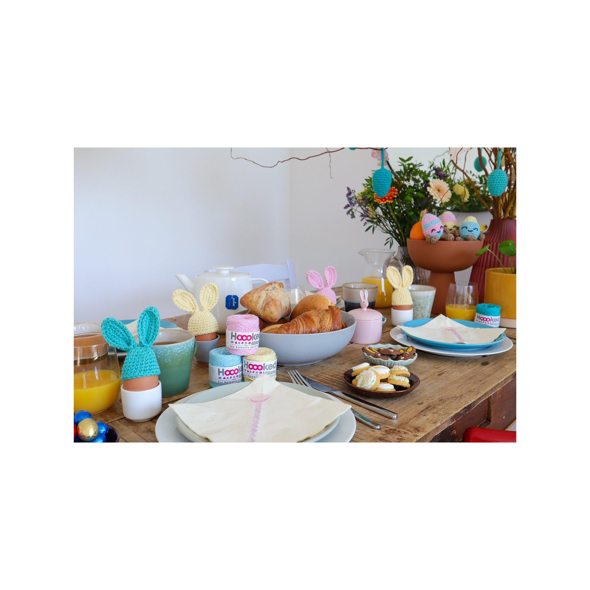 Hoooked Häkelset Fröhliche hängende Ostereier 