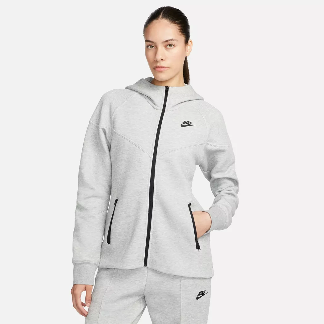 Nike - Sweatjacke mit Kapuze, für Damen, Grau Melange, Größe M