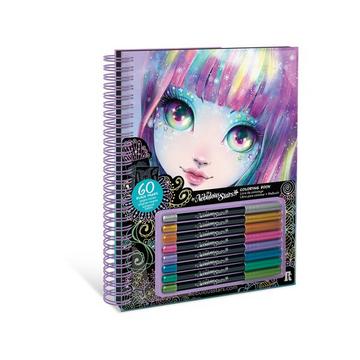 Black Pages Coloring Book - Isadora (Metallic Pens)