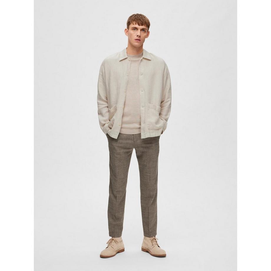 SELECTED Oasis Lino Slim Fit Pantaloni da Abito  