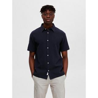 SELECTED Reg Drake Shirt Waffle SS Hemd, kurzarm 