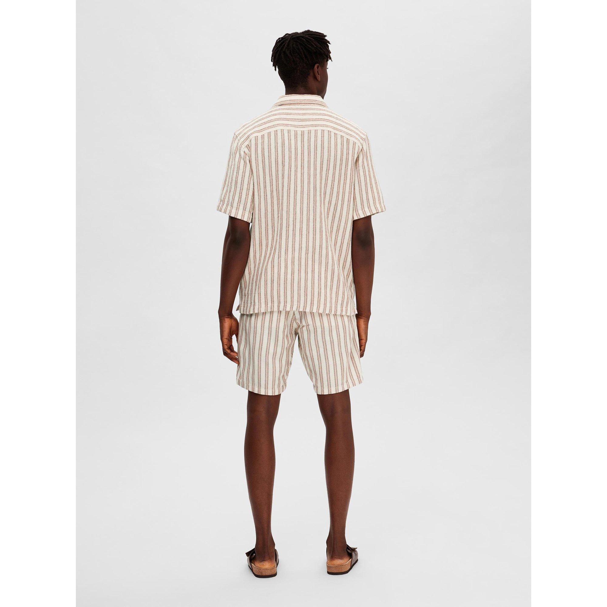 SELECTED Relaxed Sal Shirt stripes SS Chemise, manches courtes 