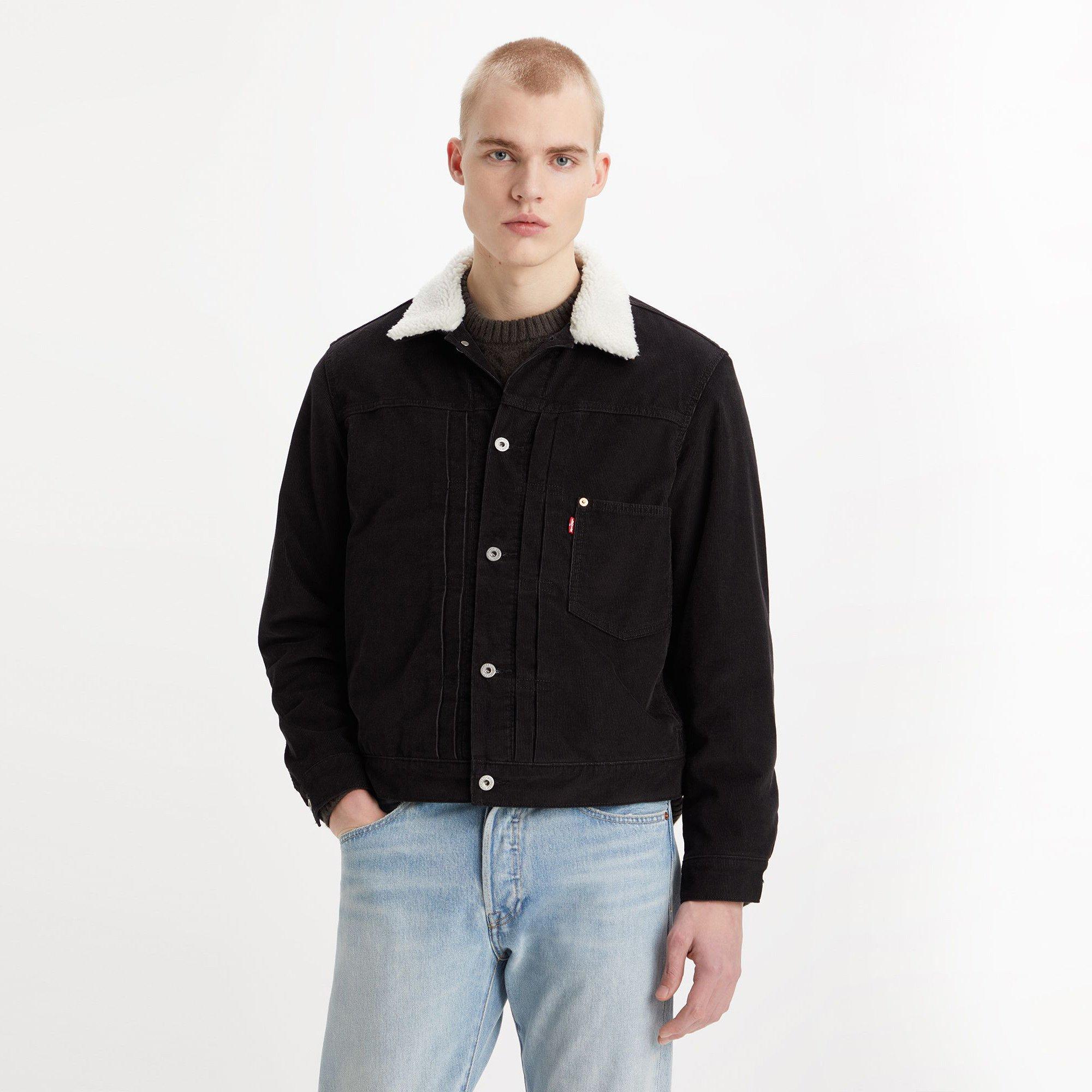 Image of Jeansjacke Mit Knöpfen Herren Black S