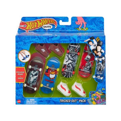 Hot Wheels  Skate Fingerboard + Scarpe 4-pack, modelli assortiti 