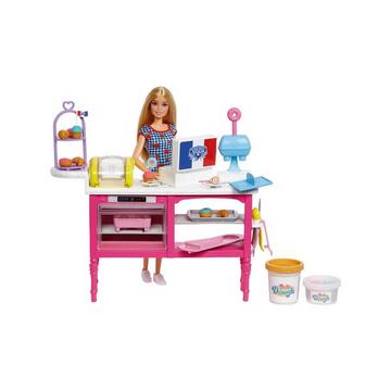 Buddys Café Set de jeu avec poupée (blonde) et accessoires