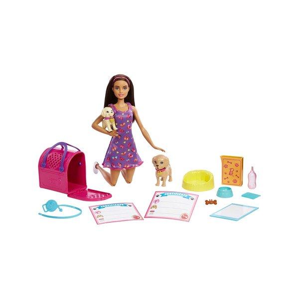 Image of Hunde-Adoption Puppe (brünett), Spielset mit Zubehör Multicolor