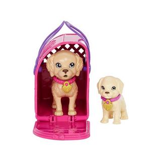Barbie  Hunde-Adoption Puppe (brünett), Spielset mit Zubehör 