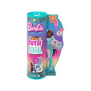 Barbie  Poupée Cutie Reveal Série Jungle, éléphant et accessoires 