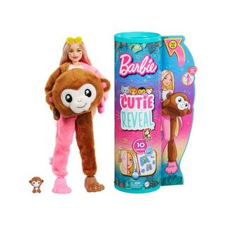 Barbie  Cutie Reveal Doll Jungle Series, scimmia e accessori 