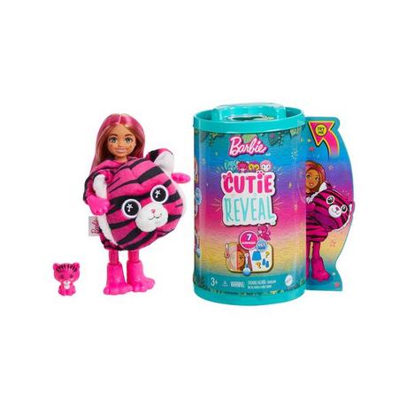 Barbie  Cutie Reveal Serie Amici della Giungla, bambola, tigre, bambole e accessori 