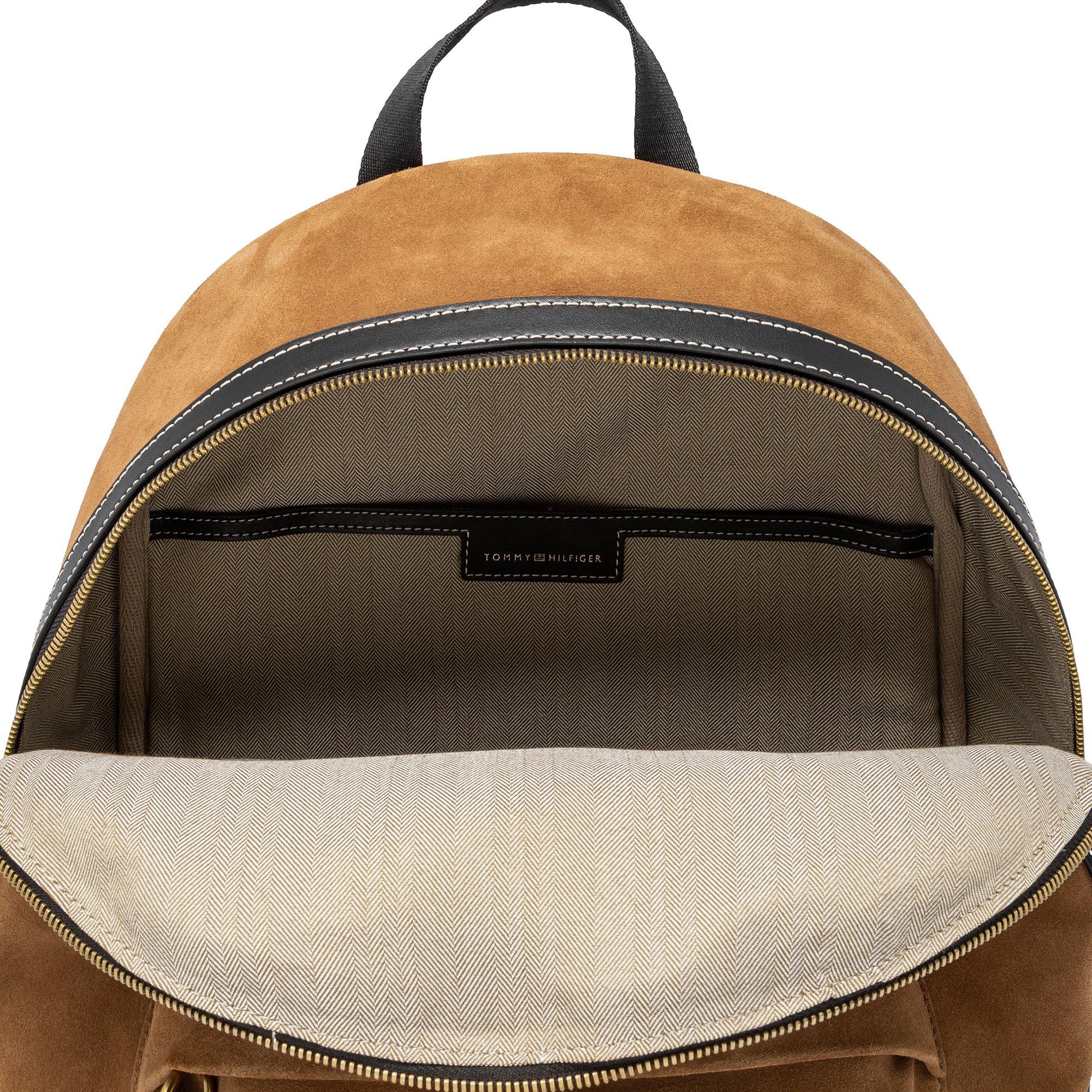 TOMMY HILFIGER TH SUEDE MONOGRAM DOME BACKPACK Zaino 