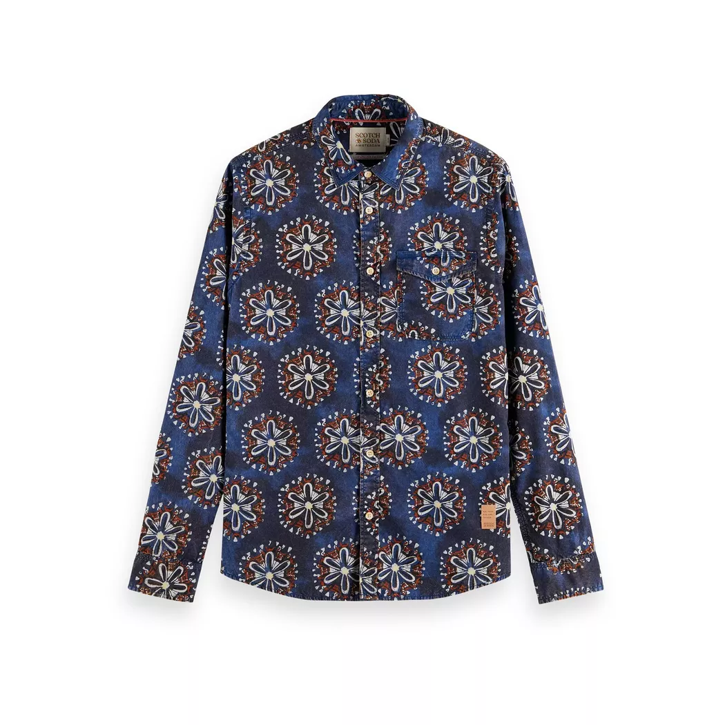 Scotch & Soda - Hemd, Slim Fit, langarm, für Herren, Blau, Größe L