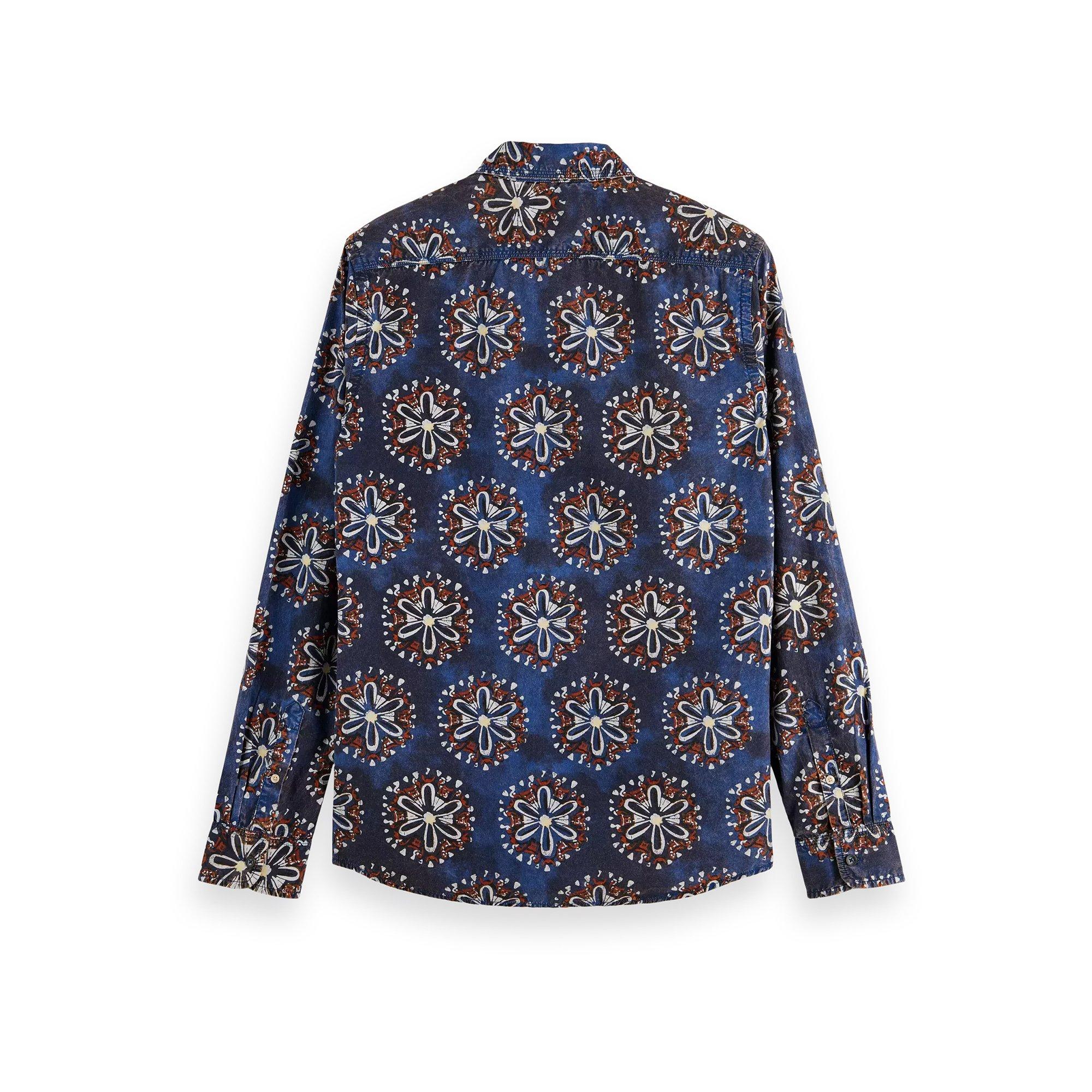 Scotch & Soda washed AOP poplin shirt Hemd, Slim Fit, langarm 