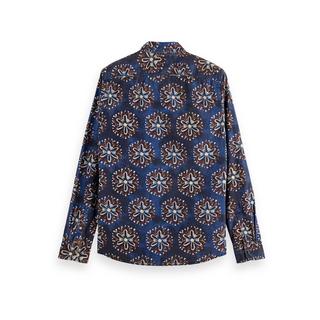 Scotch & Soda washed AOP poplin shirt Hemd, Slim Fit, langarm 