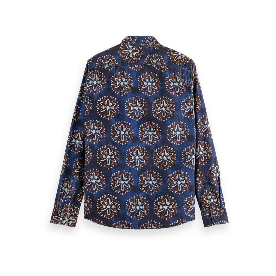 Scotch & Soda washed AOP poplin shirt Camicia, maniche lunghe, slim fit 