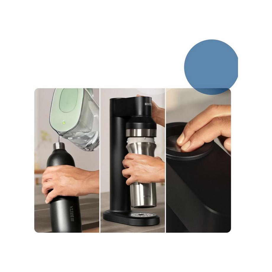 BRITA Bottiglia per gasatore d'acqua sodaTRIO Steel 