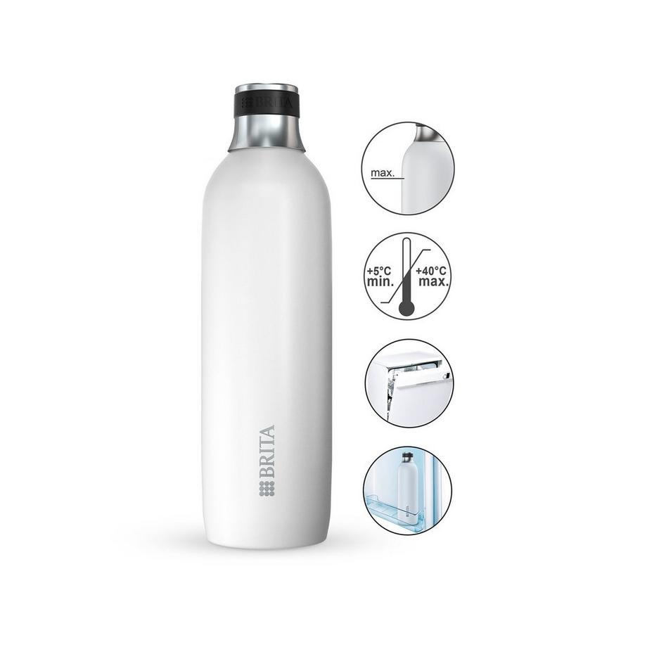 BRITA Bottiglia per gasatore d'acqua sodaTRIO Steel 