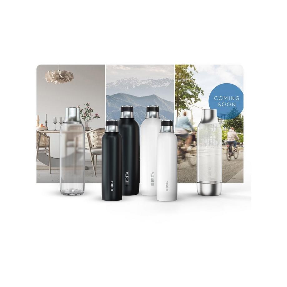 BRITA Bottiglia per gasatore d'acqua sodaTRIO Steel 