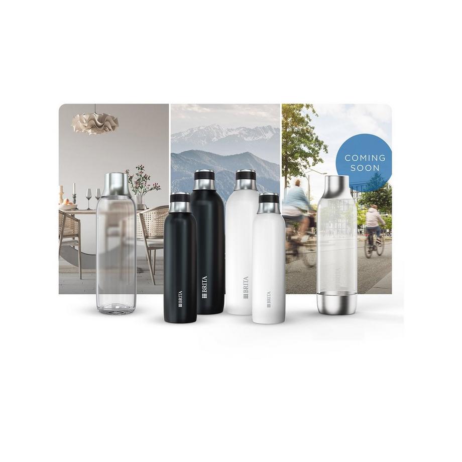 BRITA Bottiglia per gasatore d'acqua sodaTRIO Steel 
