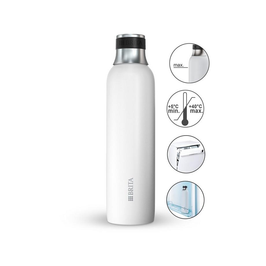 BRITA Bottiglia per gasatore d'acqua sodaTRIO Steel 