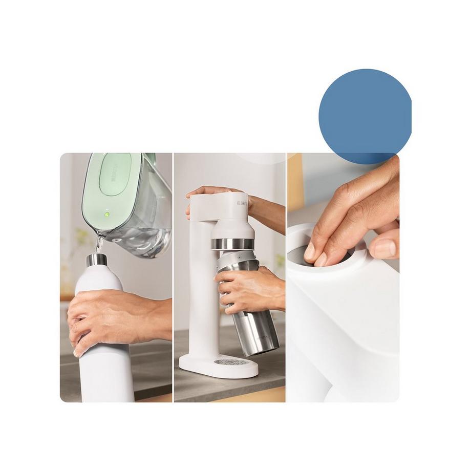 BRITA Bottiglia per gasatore d'acqua sodaTRIO Steel 
