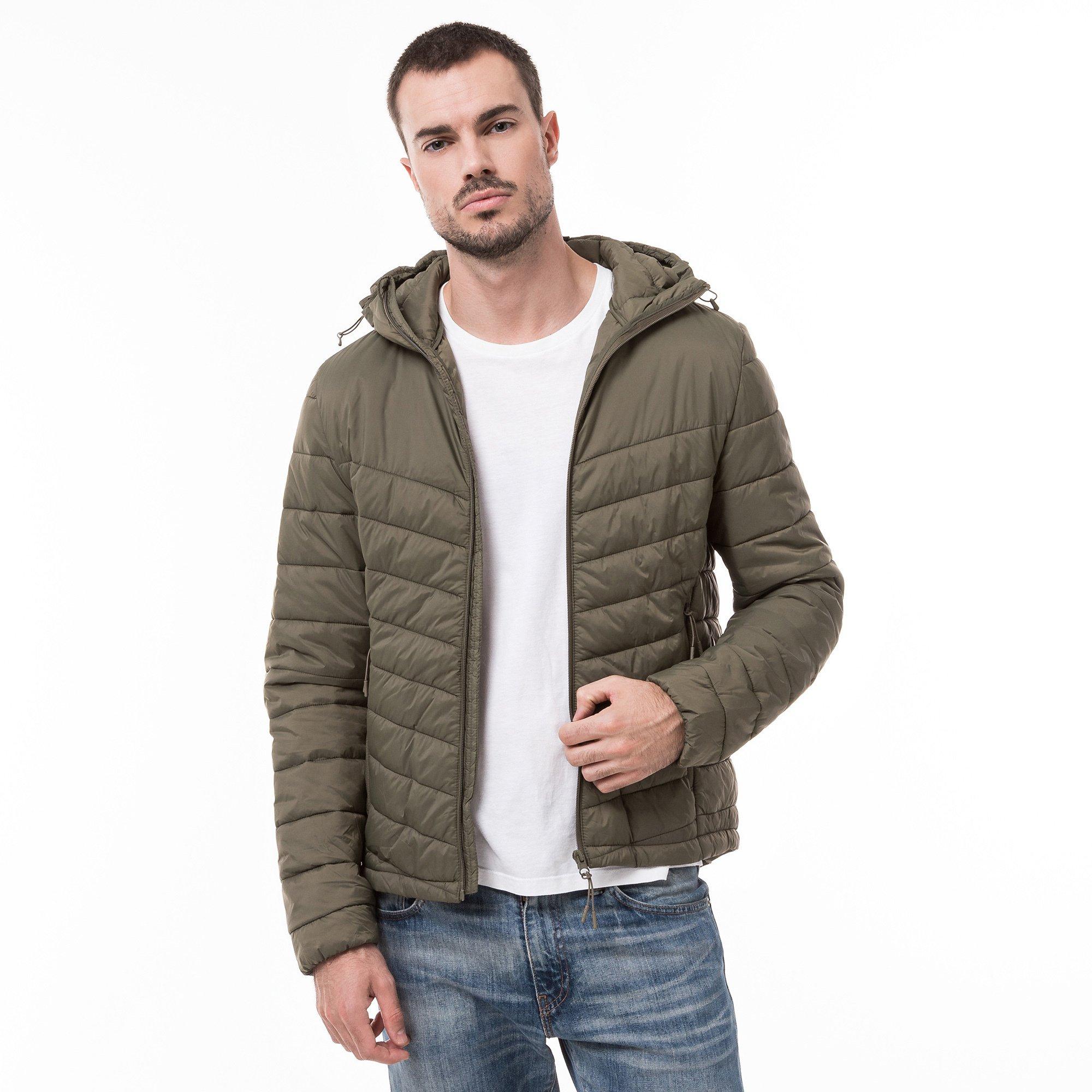 Image of Jacke Mit Reissverschluss Herren Olivegrün L