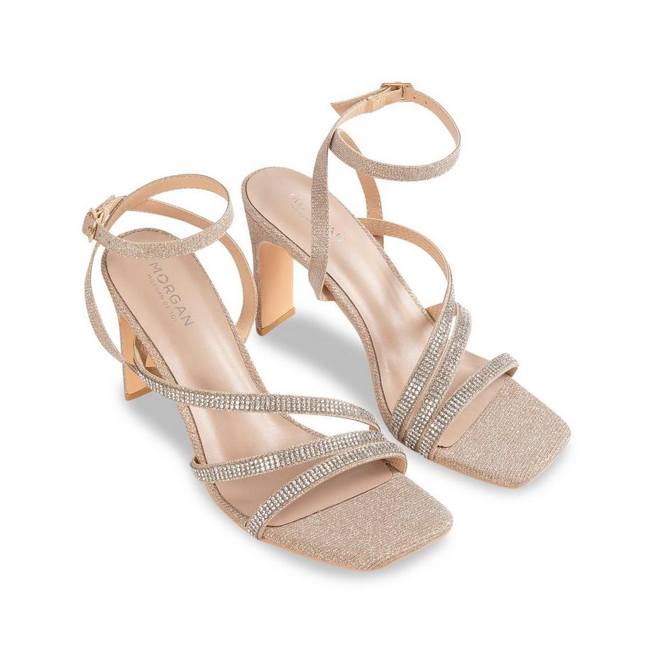 MORGAN Glitzernde Riemchensandalen mit Absatz  