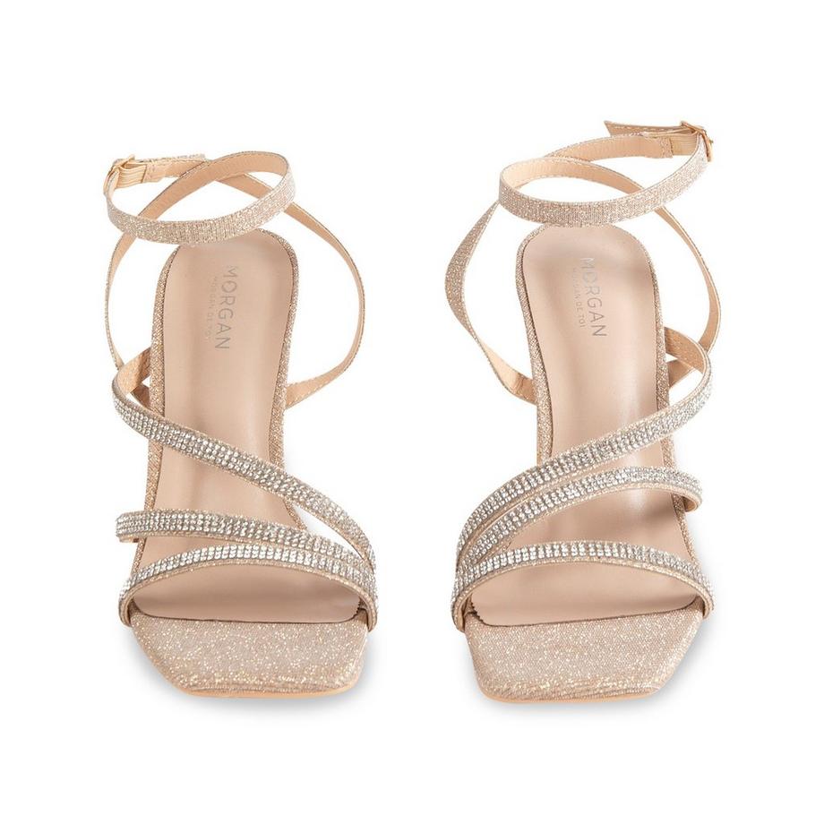 MORGAN Glitzernde Riemchensandalen mit Absatz  