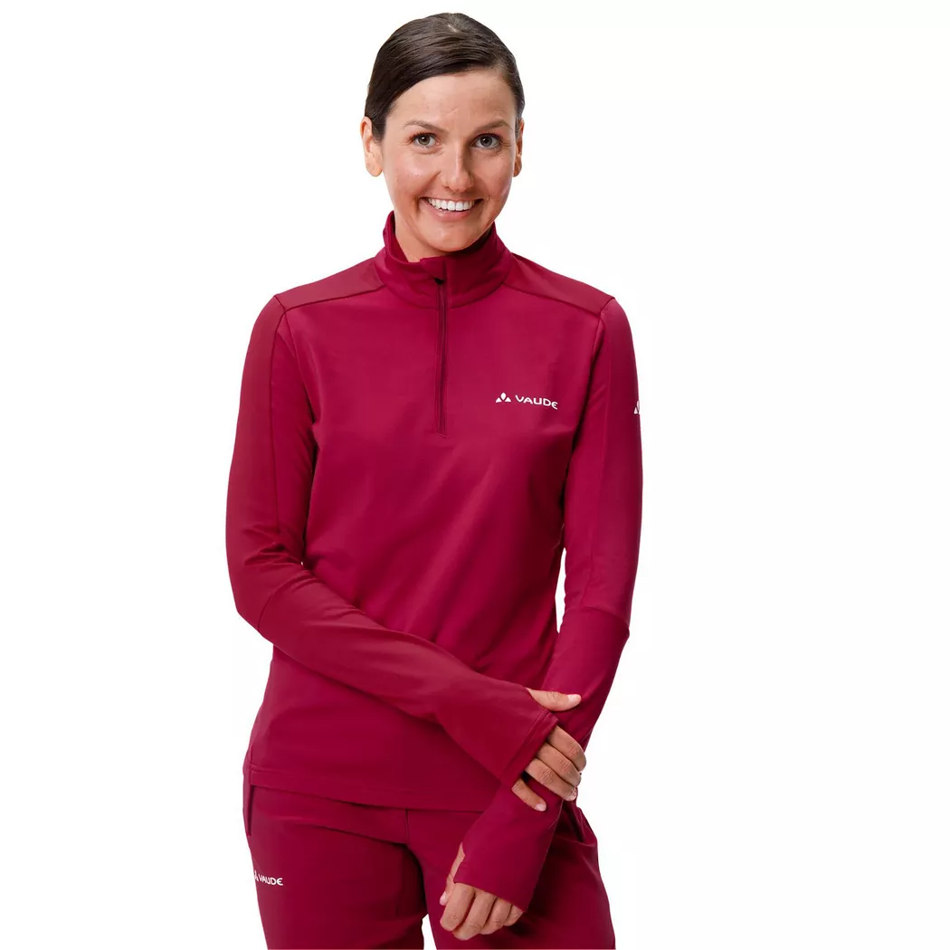 VAUDE Wo Livigno Halfzip II Long Sleeve Base Layer Bordeaux 42