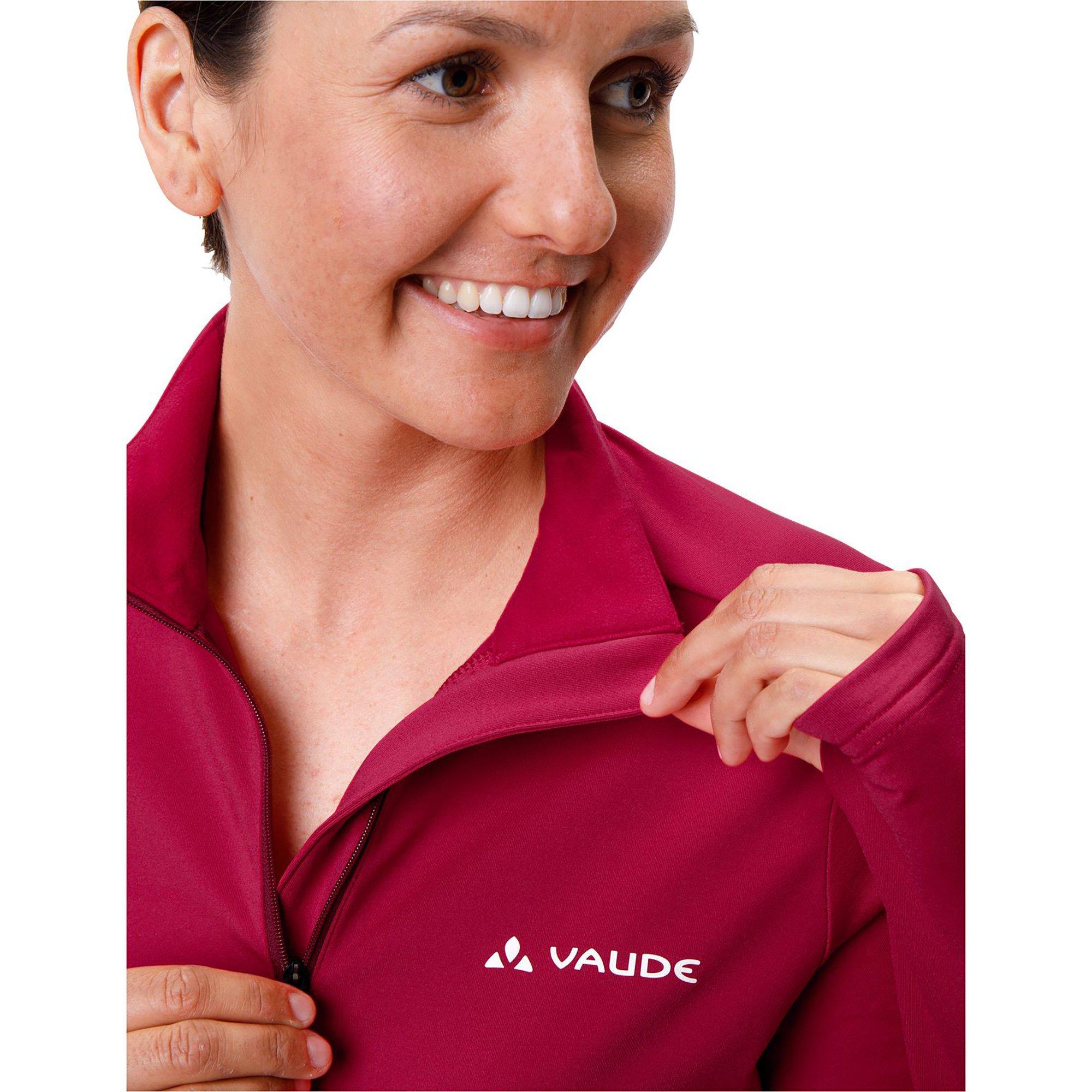 VAUDE Wo Livigno Halfzip II T-shirt girocollo, maniche lunghe 