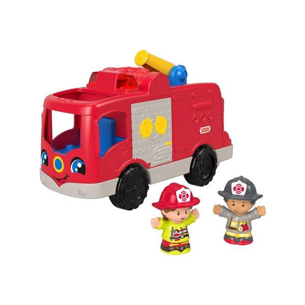 Image of Fisher Price Little People Feuerwehr-Auto mit Figuren, Lernspielzeug