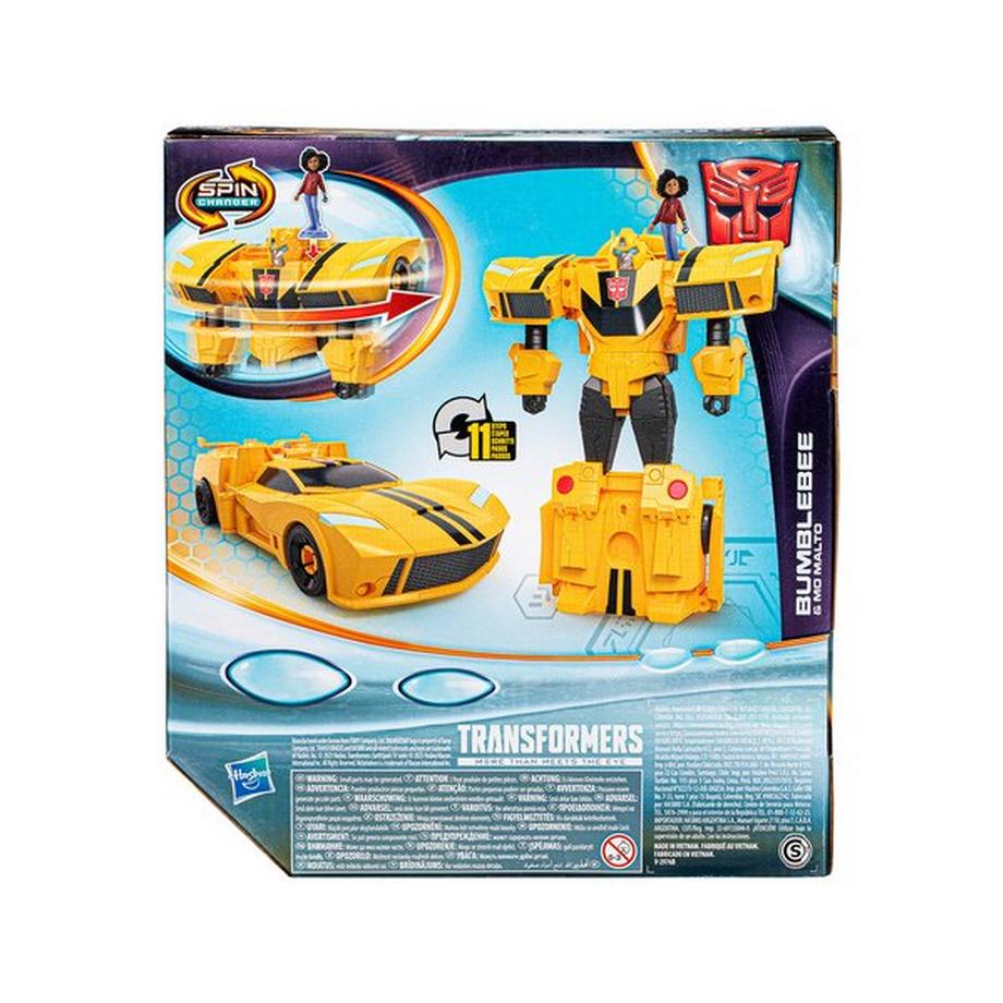 TRANSFORMERS  EarthSpark Spin Changer Bumblebee und Mo Malto Figur 
