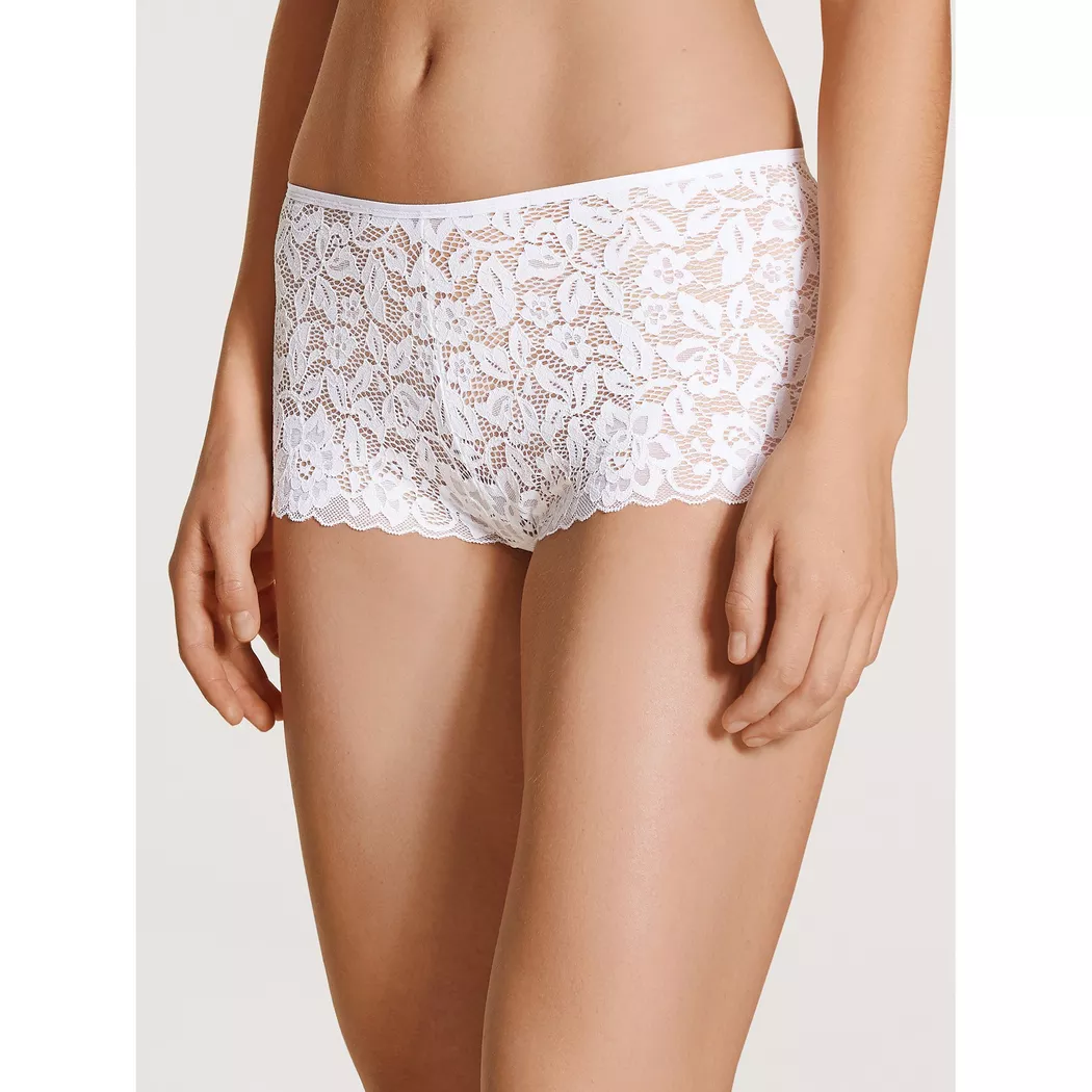 Slip CALIDA "Slip Panty Etude Toujours Low Cut 1er Pack", Damen, Gr. 40-42, weiß, Obermaterial: 95% Baumwolle CO. 5% Elasthan EL., Unterhosen Slip 2