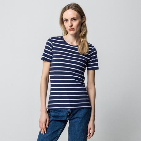 Manor Woman T-shirt rayé col rond manches courtes  