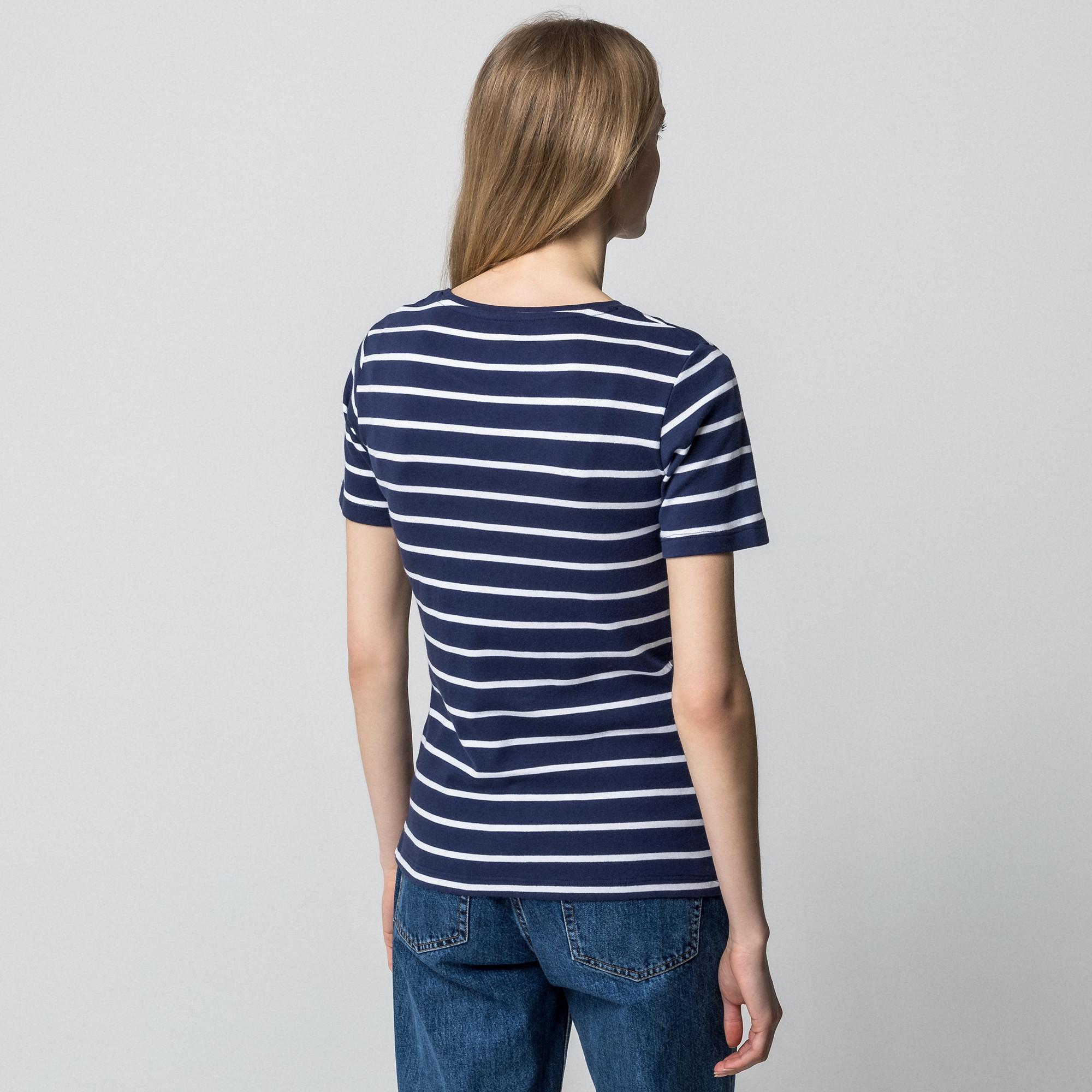 Manor Woman T-shirt rayé col rond manches courtes  