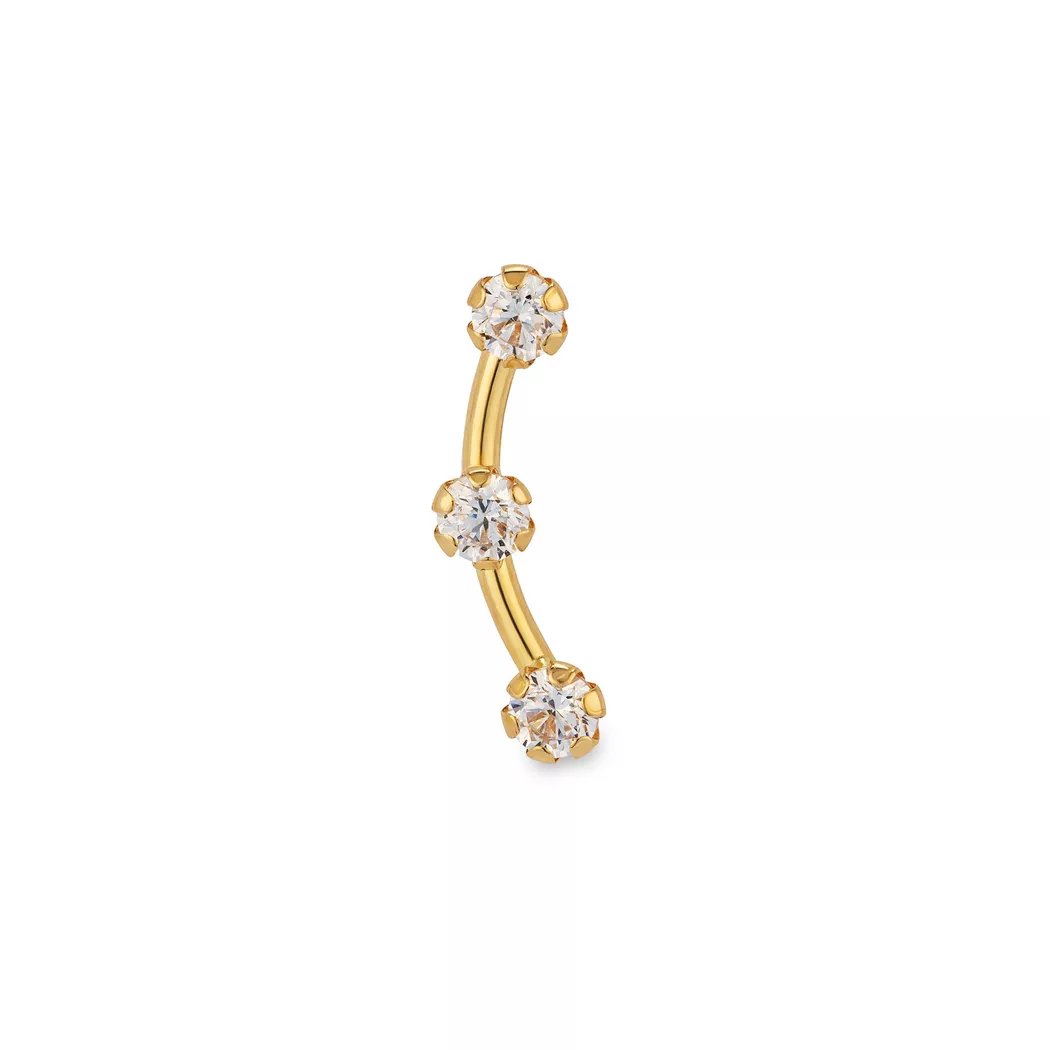 Studio Marquise - Einzelohrstecker, One Size, Gelbgold