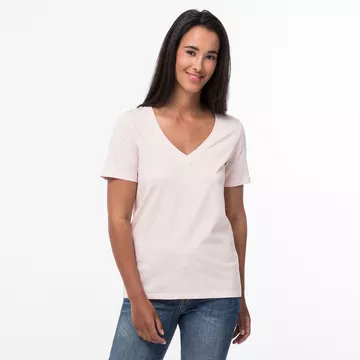 T-shirt con scollo a V, manica corta