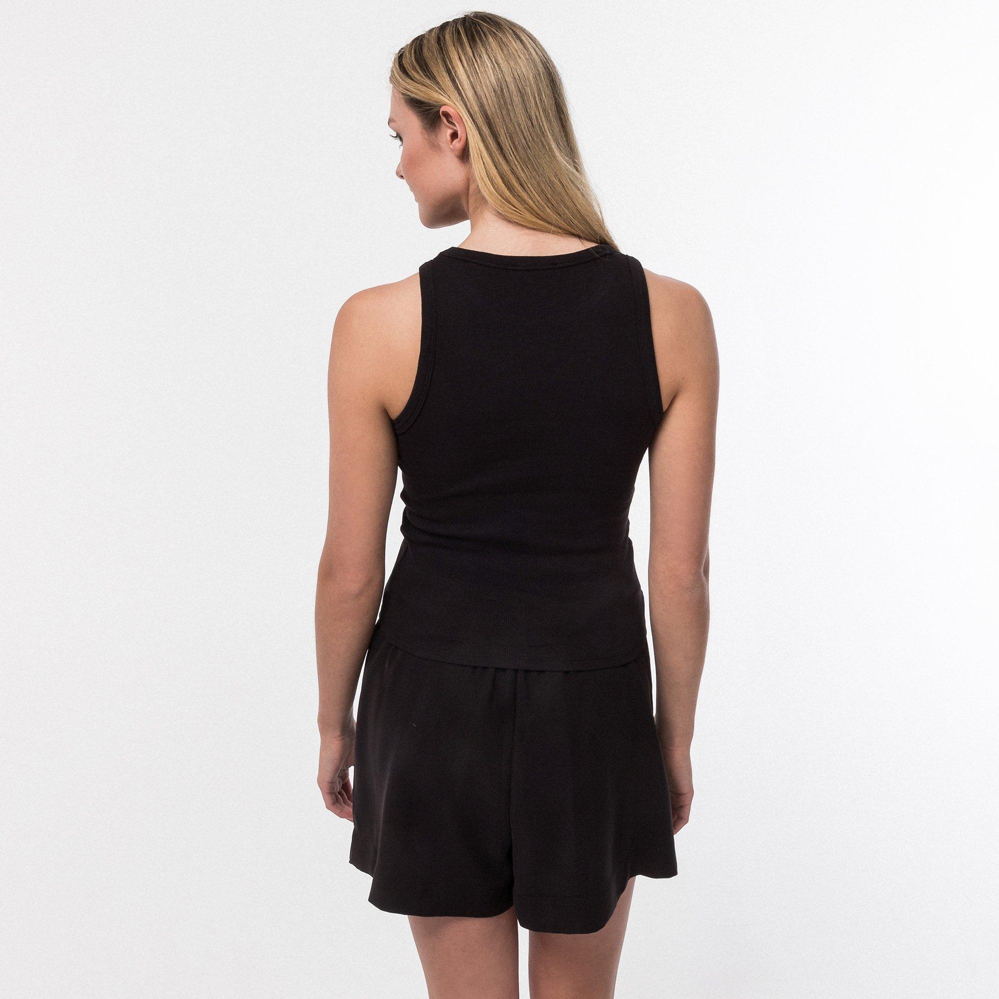 Manor Woman Top senza maniche a costine girocollo  