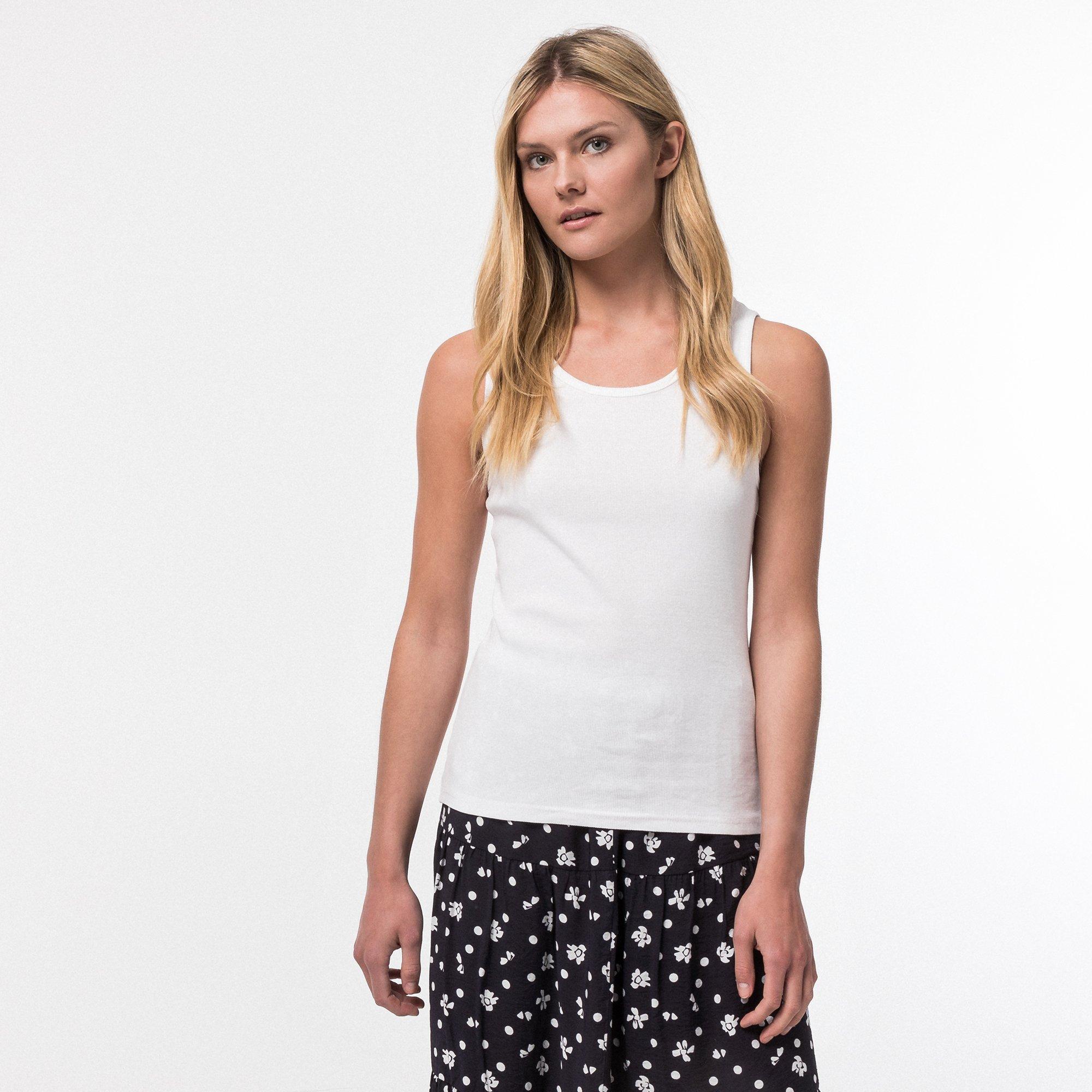 Image of Top, Ohne Arm Damen Weiss S