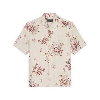 Marc O'Polo Camp collar, short sleeves, slits at side seams, linen style Hemd, kurzarm 